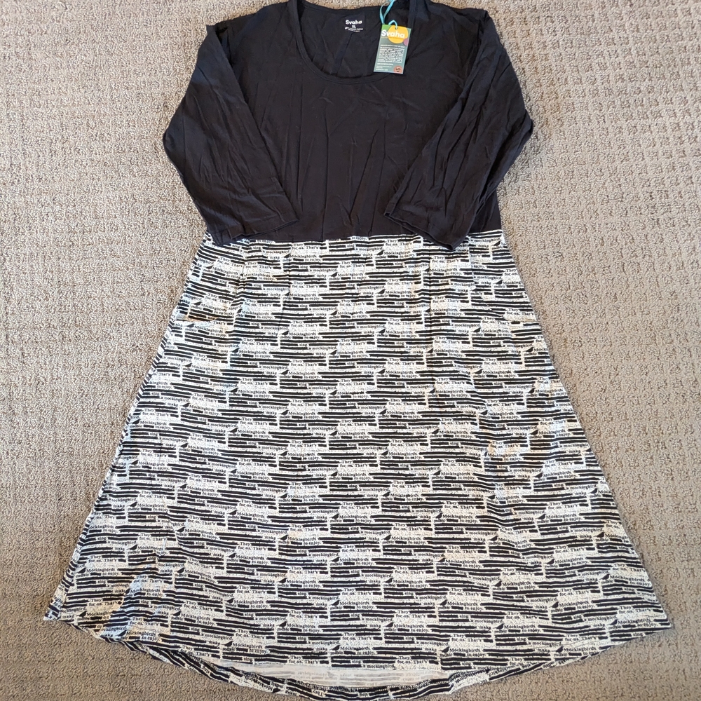 Black and White Patterned Dress